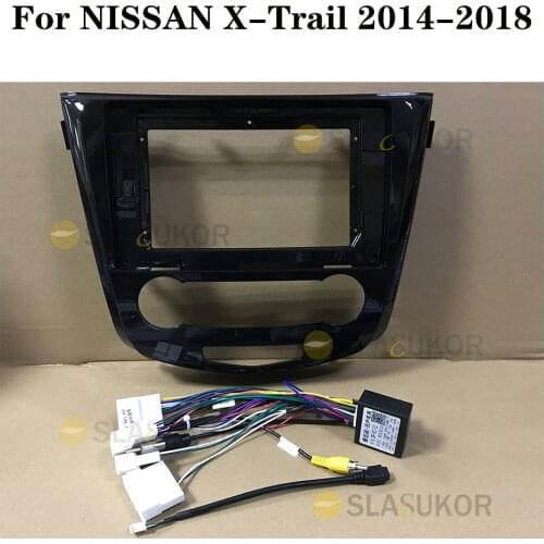 10.1" 2 Din Car Radio Fascia For NISSAN X-Trail Qashqai 2014-2018 Panel Dashboard Plastic Installation Trim Kit DVD Player Frame