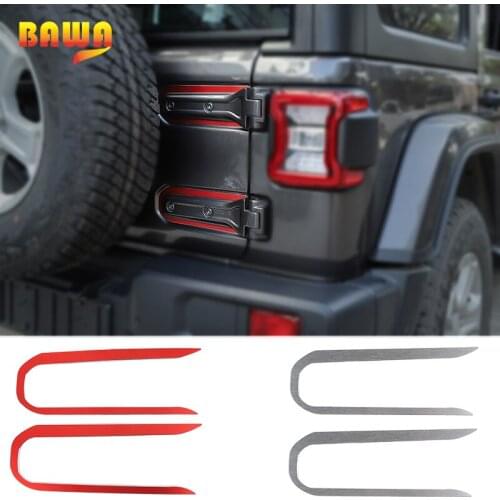 BAWA Car Stickers for Jeep Wrangler JL 2018 up Tail Door Hinge Cover Stickers for Jeep Wrangler jl