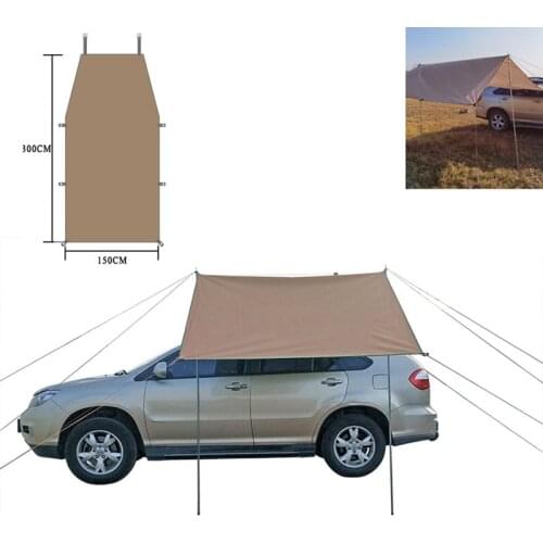 Car Side Awning Waterproof Rooftop Car Sun Shelter Tent Roof for SUV Minivan Hatchback Camping Outdoor Travel