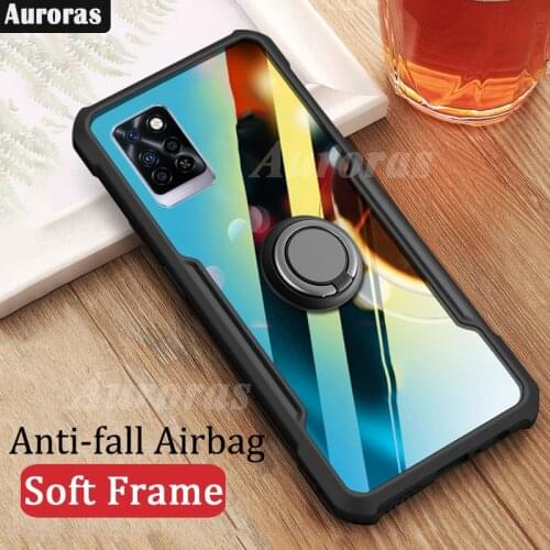 Auroras For Infinix Note 10 Pro Case Anti-fall Airbag Case Shockproof With Ring Soft Frame Cover For Infinix Note10 Pro Case