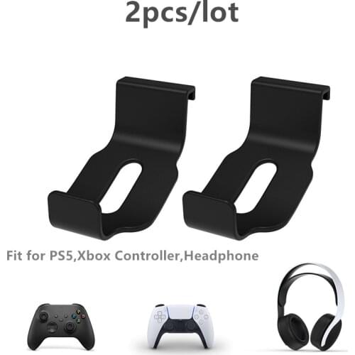 2pcs Hanger Holder for Xbox Series X, PS5 Controller and Headphone Storage Bracket for Playstation 5 DualSense and Xbox Series X
