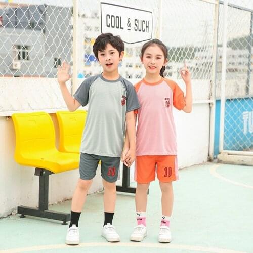 Children Quick Drying Sportswear Summer Boy Baseball Tracksuit Outdoor Sports Suit Short Sleeve Shorts 2 Piece Set 3-12 Years