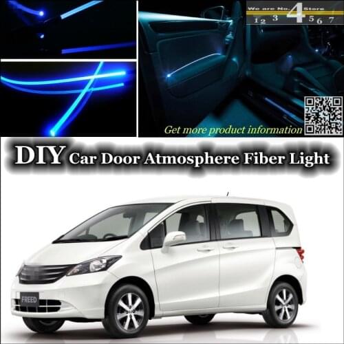 For HONDA Freed interior Ambient Light Tuning Atmosphere Fiber Optic Band Lights Inside Door Panel illumination Not EL light
