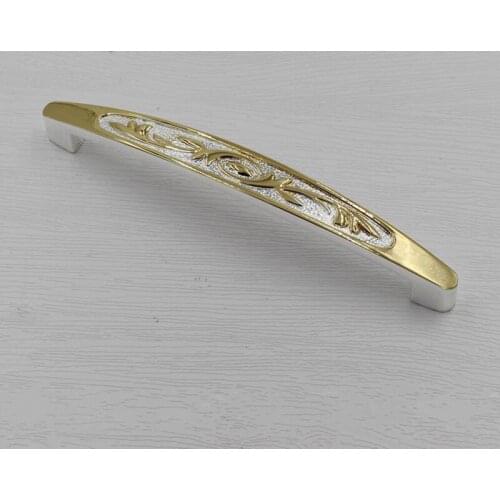 European luxury real gold palace furniture handles American drawer knobs Solid wardrobe door pulls Wine /shoe cabinet knobs128mm