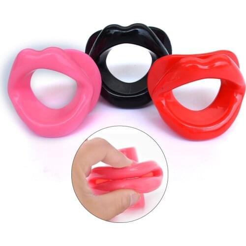 Female Oral Sex Toys Restraint Rubber Mouth Gag Adult Game Sex Tool for Couple Rubber Mouth Sexy Lips Erotic Bondage Sex Product
