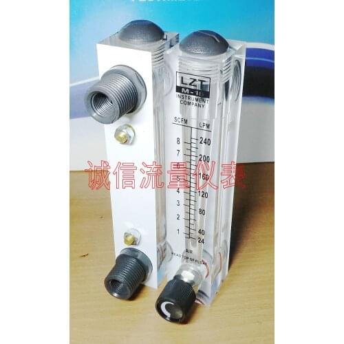 Air Flow Meter LZT-15T Gas Flow Meter with Adjustment Panel 24-240LPM 1-8SCFM
