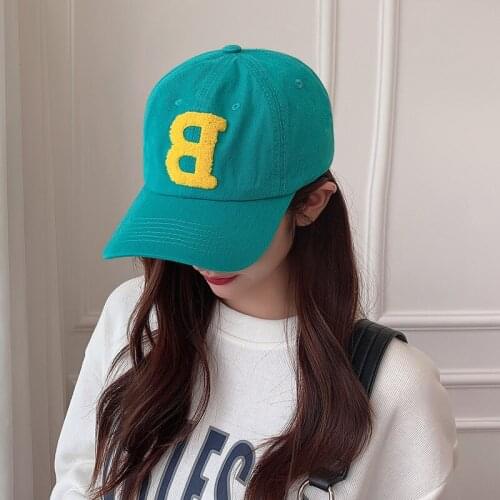 Baseball Caps Letter Solid Black Green Khaki Casual Hats Sun Protection Decoration Outdoor Street Women Hats Gorras Para Mujer