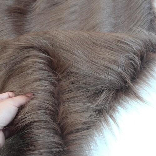 Coffee Solid Shaggy Faux Fur Fabric (long Pile fur) Costumes Cosplay Cloth 36"x60" Sold By The Yard 150x92cm