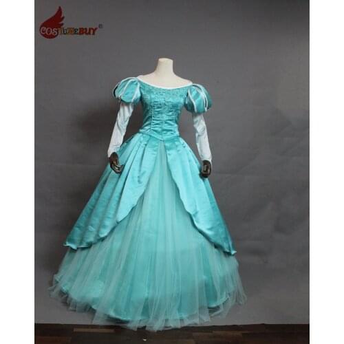 Costumebuy Princess Royal Gown Cosplay Costume Adult Women Green dress Lace Up Bodice Skirt Fancy Party Ball Gown Custom Made