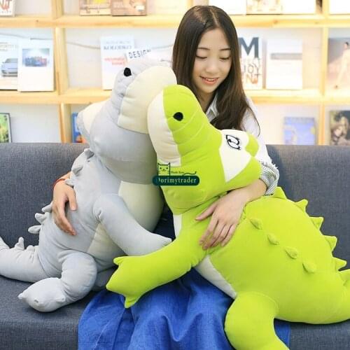 Dorimytrader Cute Soft Animal Crocodile Plush Toy Big Stuffed Cartoon Alligator Doll Sleeping Pillow Decoration Gift 80cm 120cm