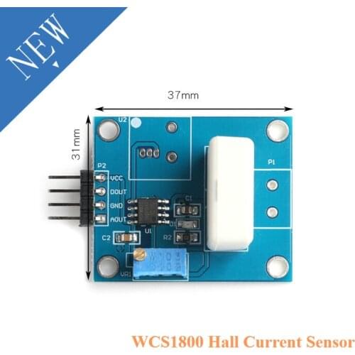 WCS1800 DC 5V Hall Current Detection Sensor Module 35A Short Circuit Overcurrent Detector Protection Switching Module