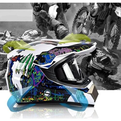 Send 3 Pieces Gift Motorcycle Helmet Children Off-Road Helmet Bike Downhill AM DH Cross Helmet Capacete Motocross Handsome Cool