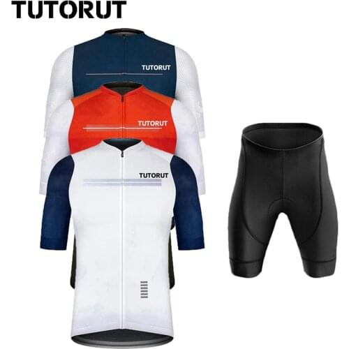 Mens Cycling Jersey Short Sleeve Quick Dry Summer Mountain Bike Clothing Professional Bicycle Clothes With Black Cycle Shorts