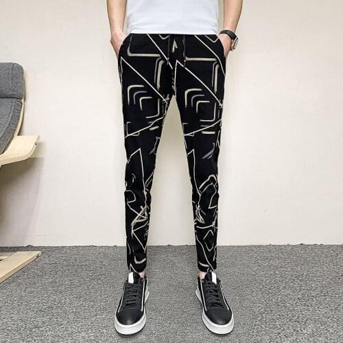 Homme Mens Pantalon Business Trousers 2020 Fashion Mens Casual Pants Fashion Small Feet Mens Season Clothes Joggers Men