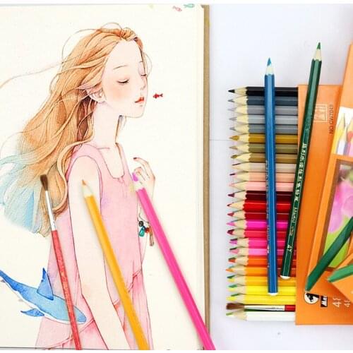 Maries Oily Color Pencil/Watercolor Pencil Set 12/18/24/36/48 Colors Oil Painting Drawing Write Color Lead Pencil Lapis De Cor