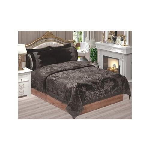 DowryWorld -Mahidevran Blanket Set - 6 Piece Black Color