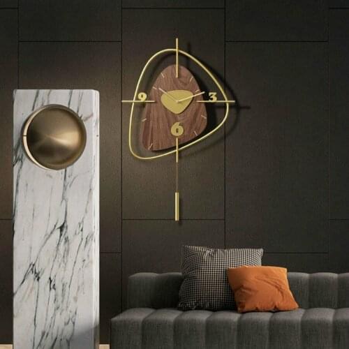 Luxury Art Wall Clock Large Pendulum Office Modern Design Creative Living Room Clock Wall Nordic Horloge Home Decor New DL60WC