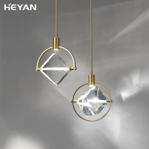 The new all-copper bedroom bedside small chandelier Jane Nordic light luxury style bar aisle restaurant diamond crystal lamp