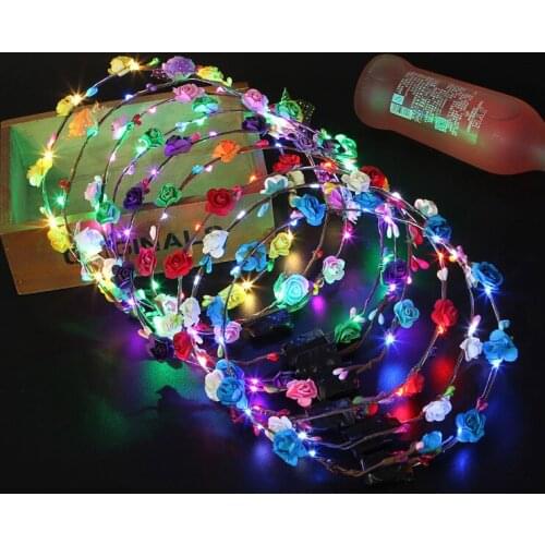 Christmas party ten lights ten flashing glowing wreath headdress headband led lights night market stalls explosive toys gift