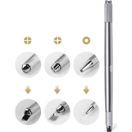 3 In 1 Manual Tattoo Pen Machine Professional Permanent Makeup Eyebrow Hand tool 3D Microblading Eyebrow Tool Tattoo Supplies