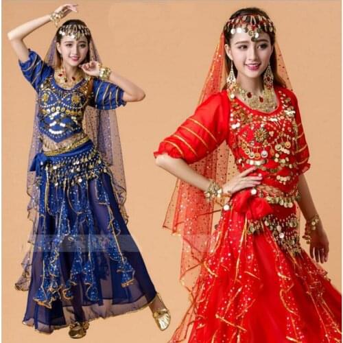 Belly Dance Costume Bollywood Costume Indian Dress Bellydance Dress Womens Belly Dancing Costume Sets