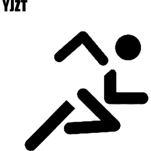 YJZT 10.8*10.4CM Interesting Running Triathlon Runner Silhouette Car Sticker Vinyl High Quality Accessories C12-0647