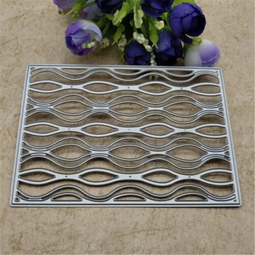 Wavy rectangle frame background Metal Cutting Dies Stencils For Card Making Decorative Embossing Suit Paper Cards Stamp DIY