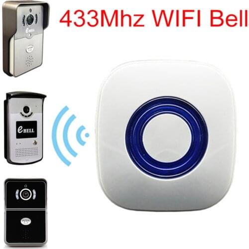 WIFI 433MHz Learning Code eBELL Dingdong Chime Wireless Indoor Doorbell Home Matching for ATZ DBV01P/3P/4P-433Mhz Video Intercom