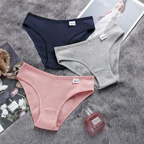 Japanese Cotton Seamless Briefs Panties Women Sexy Ribbed Cloth Solid Soft Underwear Big Size Lingerie Intimates