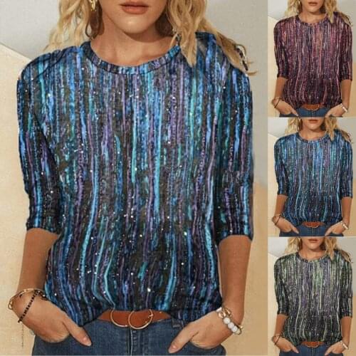 New Harajuku Print Womens Blouse Long Sleeve Shirts Loose Casual Tops Beautiful Print Crew Neck Shirts Blusas Mujer De Moda