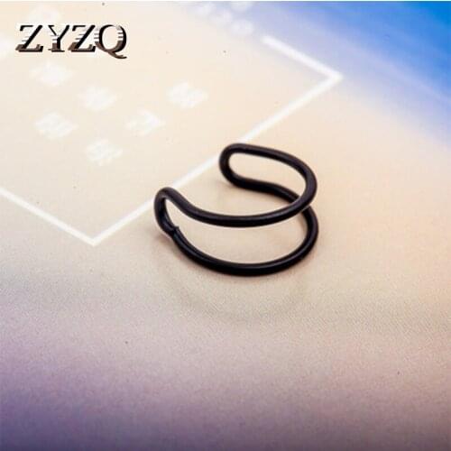 ZYZQ Simple Double Layered Open Ear Clip For Women Three Color Available Fashion No-Piercing Ear Jewelry Hot Selling Earrings