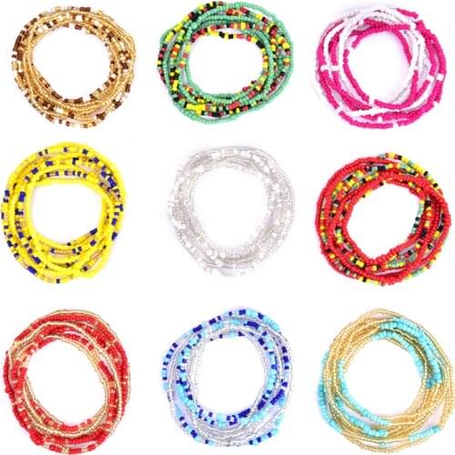 1PC Beads Belly Waist Chains Bohemian Colorful Body Chains Beach Jewelry 10 Styles