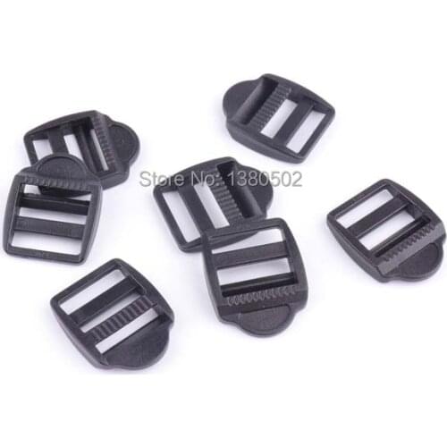 10pcs 15mm black color small size adjustable buckle for backpack garment accessories