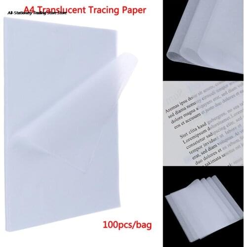 100PCS A4 Translucent Tracing Paper Copy Transfer Printing Drawing Paper for calligraphy engineering