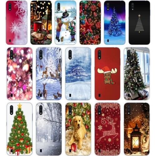 113AA Happy New Year and Christmas Soft Silicone Tpu Cover phone Case for Samsung Galaxy A01 A10 2019 A20 A20E A20S M11 M21 case