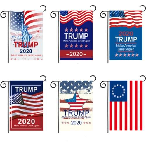 2020 KEEP AMERICA GREAT/NO BULLSHIT Double Sided Flag Garden Supporting Trump Outdoor Yard Flag Decoration
