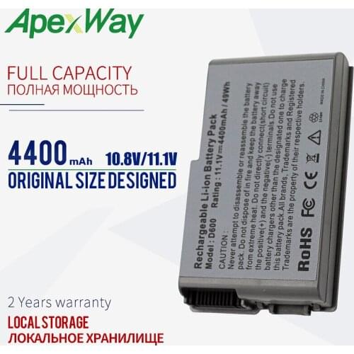 4400mAh 11.1v 6 cells battery for DELL Inspiron 500m 510m 600m for Latitude 500m 600m D500 D505 D510 D510 D520 D530 D600 D610