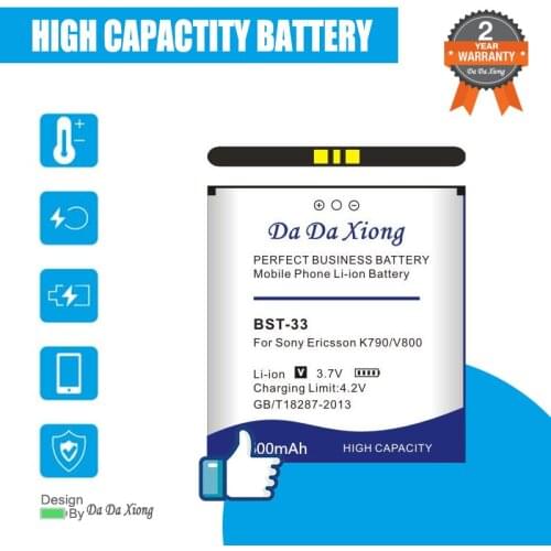 Da Da Xiong 2500mAh BST-33 BST33 Battery for Sony Ericsson G900 M600 W880 P990 K550C w395c K800 U10I W610 W660 V800 C702 C901