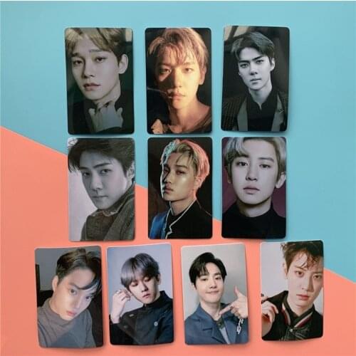 10Pcs/Set KPOP EXO Album Self Made Paper Card Photo Card Poster Photocard Fans Gift Collection
