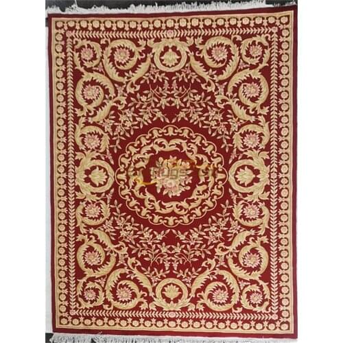New zealand wool carpets livingroom rug Antique French savonery Knitting Living Room PlushLuxury Circular chinese wool carpets