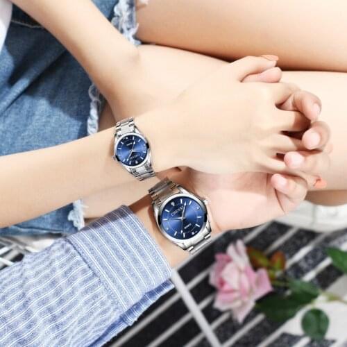 CHENXI Couple Watch Luxury Ultra-thin Large Dial Simple Waterproof Fashion Luminous Business Casual Woman Quartz Watch WA231