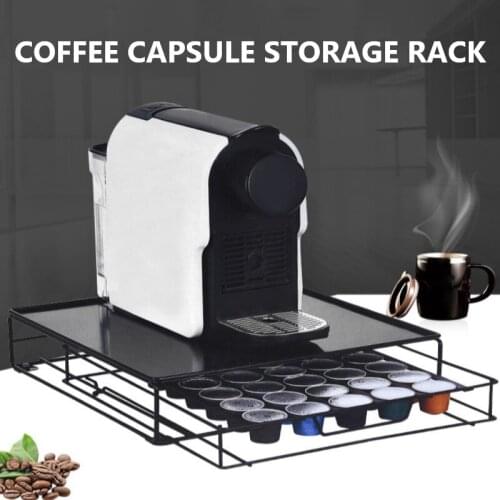 1pcs 40 Grid Coffee Capsule Storage Rack Wrought Iron Coffee Capsule Holder Creative Metal Coffee Holder Drawer Storage Box