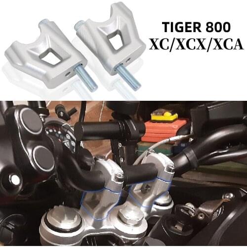 For Triumph Tiger 800 800 XC/XCX/XCA Motorcycle Silver Handlebar Riser Move Back Clamp Mount