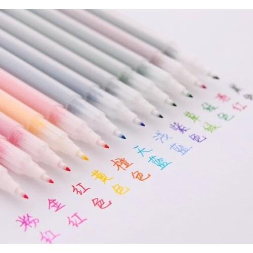 12/24/36 Colors Outlining Watercolor Pens Fiber Tip Art Marker Pen for Student Journaling/Drawing/Marking/Painting/Coloring
