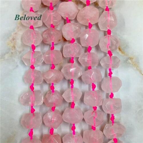 High Grade Faceted Rose Quartzs Loose Beads, Natural Pink Crystal Quartz Gems Necklace Making Spacer Beads, BG18050