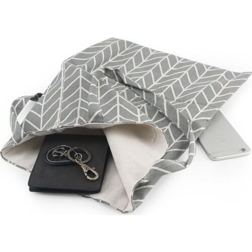 Canvas Tote Bag Eco Reusable Shopping Bag Large Capacity Plaid Canvas Shopping shopper Bags for Women Female