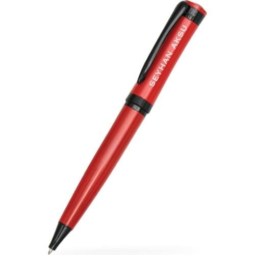 Personalized Red Metal Ballpoint Pen (Model 502)