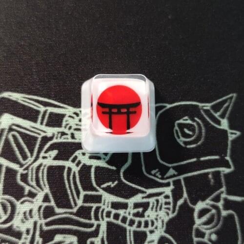 Japanese Buntori Design White Backlit Keycaps OEM R4 Customized Resin Keycaps For Cherry Mx Switch Mechanical Gaming Keyboard