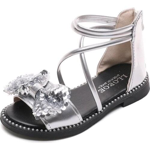 Fashion Princess Flower Children Summer Sandals Big Kids Beach Shoes 2020 Little Girl Student Sandal 3 4 5 6 7 8 9 10 11 12 Year