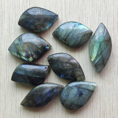 Fashion good quality natural Labradorite Irregular shape charm Pendants For jewelry making 8pcs/Lot Wholesale Free shipping